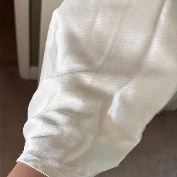 Anthropologie Gray Sweater with Cream Swan Graphic twofer dress midi new M - Picture 6 of 7